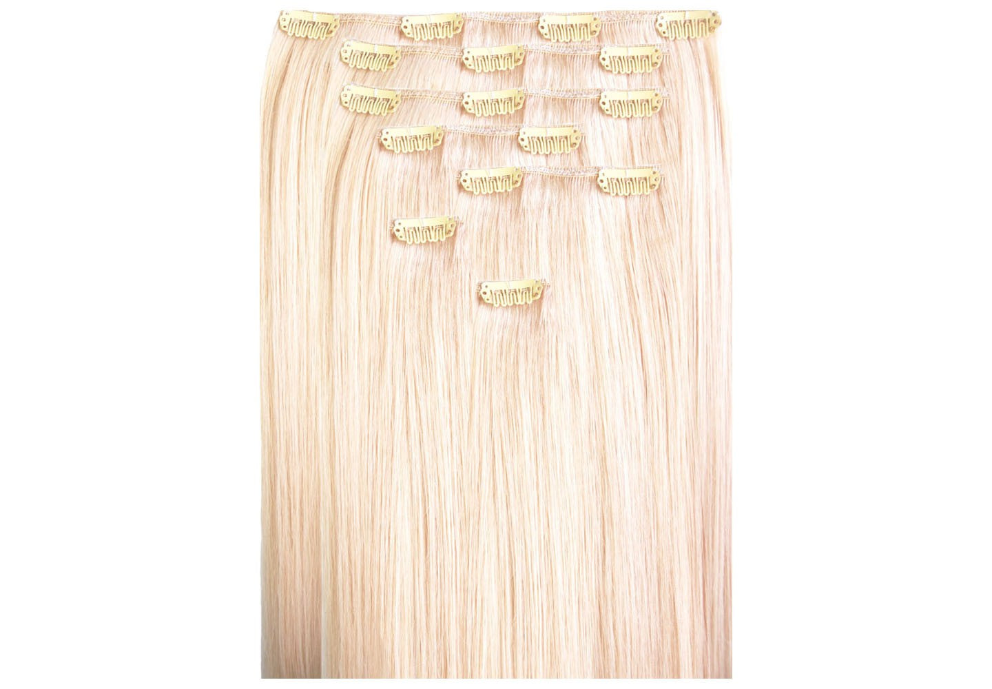 Echthaar Clip In Extensions Set 80Gramm 7tlg